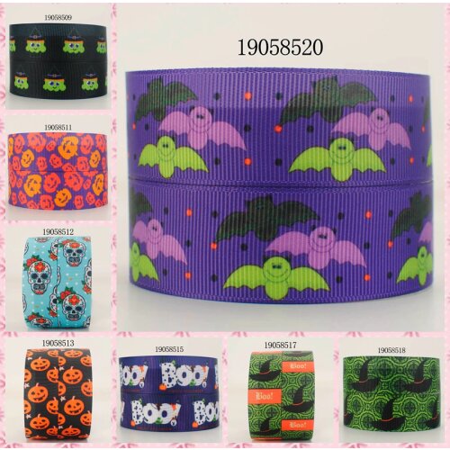 10yards -different sizes -Halloween pattern ribbon printed Grosgrain Magic Hat ribbon 19058509