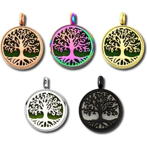 12mm 316L Stainless Steel Aromatherapy Essential Oil Diffuser Locket Pendant Twist Screw Closure Perfume Pendant Fit Necklace