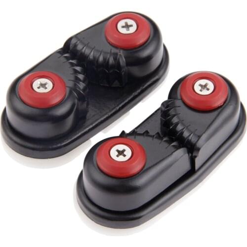 2 Pcs Anodized Aluminium Rope Clamp Boat Sailing Cam Cleat Cleats Without Ball Bearing Matic Fairlead Boats Accessories Marine