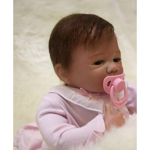 45cm Silicone Reborn Baby Doll Kids Playmate Gift for Girls 18 Inch Baby Soft Toys for Bouquets Doll Bebe Reborn