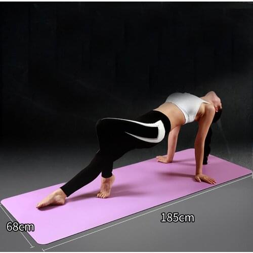 5MM PU Thicken Yoga Anti-slip Mat Yoga Mat Bag Natural Rubber Health Material Gym Soft Pilates Mat With Body Line