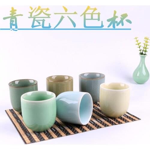 6pcs/1lot China Ceramic tea cup Creative office glass lovers cup