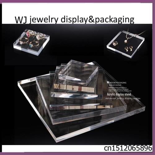 ACRYLIC Jewelry Display Stand Risers LOT of 7 FROSTED & CLEAR for Ear Ring Bracelet Necklace Pendant Jewellery Holder Organizer