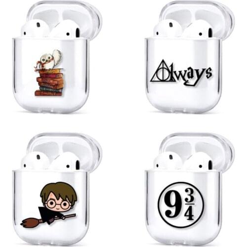 Magic Style Earphone Case For AirPods Case Bluetooth Headphones Transparent Hard PC Cover For Apple Air Pods 2 1 Funda Capa