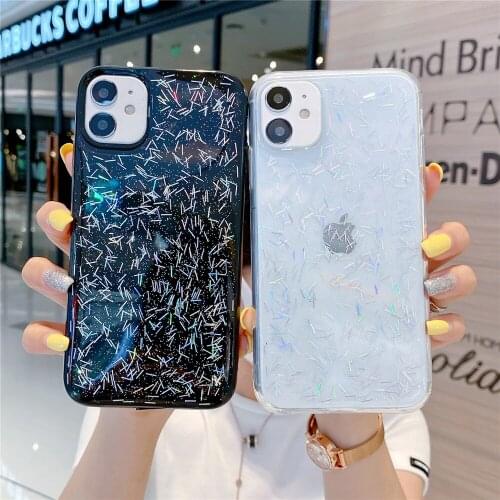 Luxury Glitter Laser Rain Case for IPhone 12 11 Pro Max Mini XS X XR 6 6S 7 8 Plus SE 2 Cover
