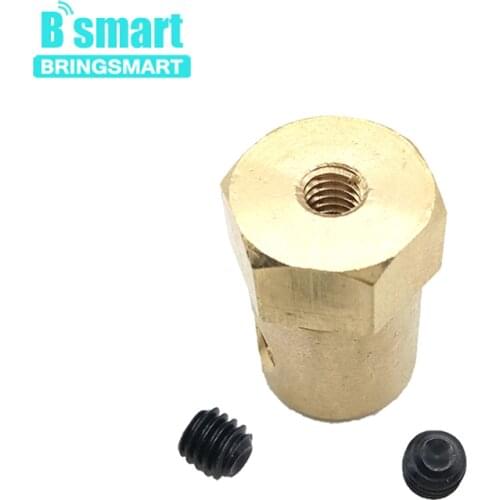 Bringsmart DIY Parts Hexagonal Coupling 3mm 4mm 6mm 8mm Inner Bore Gear Motor Shaft Coupling with Screw Metal for Car Moto