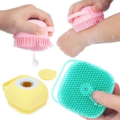 Baby Body Brush Kids Silicone Hair Brush Shampoo Scalp Brush Pet Head Massage Washing Comb Shower Bath Brush Scrubbing Tool