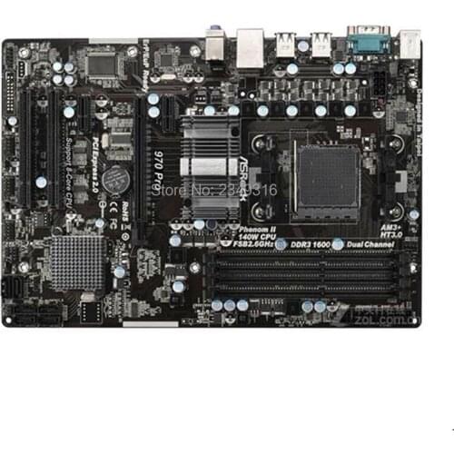 For ASRock 970 Pro Original Used Desktop Motherboard 770 Socket AM3+ AM3 DDR3 SATA2 USB2.0