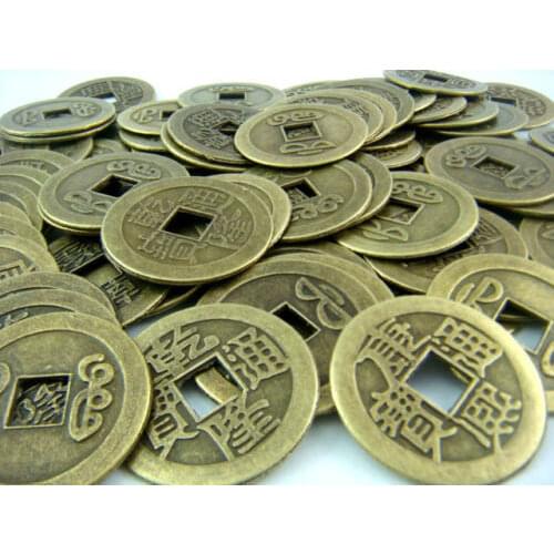Feng Shui 50PCS 2CM I-Ching Coins,Chinese Ancient Coins gold antique coins Y1020