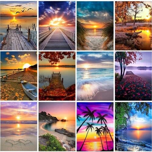 Hot Sale Landscape Christmas Diamond Mosaic Snow Scene Diamond Painting Gifts for the New Year Shop Wedding Picture Home Decor