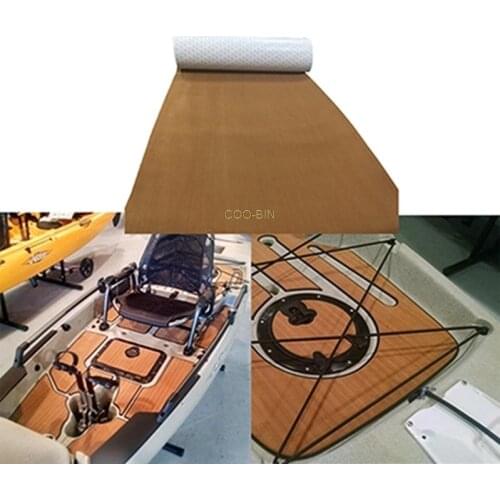 2400*1200*6mm EVA Synthetic Decking Teak Decking Yacht Floor Marine Flooring Self Adhesive Carpet Solid Color brown Yacht part