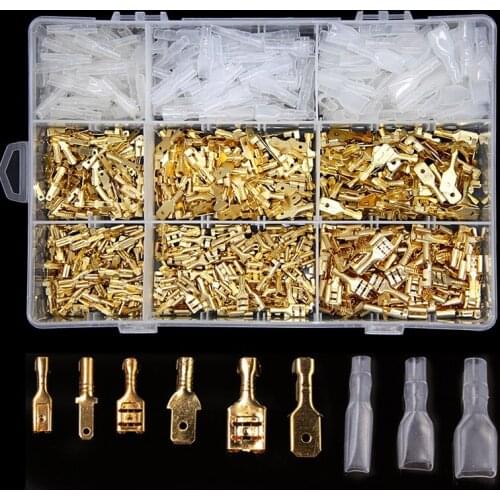 720PCS Insulated Male Female Wire Connector 2.8/4.8/6.3mm Electrical Wire Crimp Terminals Spade Connectors Assorted Kit