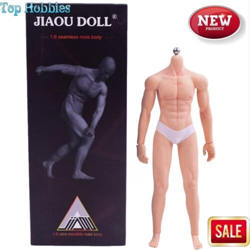 JIAOUDoll JOK-11C-YS 1/6 scale Male Skeleton Normal Skin Man Muscle Body Super Flexible Seamless Doll F12"Headsculpt Collectible