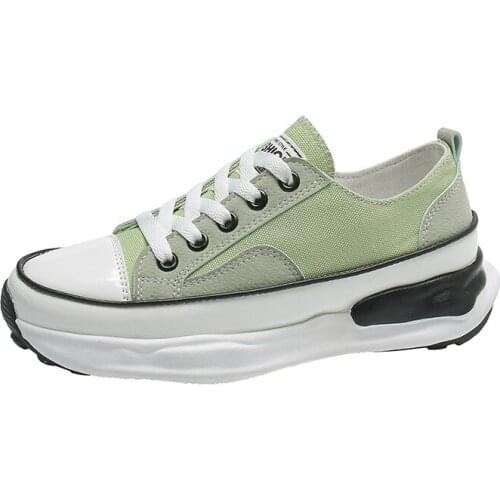 Y135 Canvas Shoes Women High Quality Summer Lace-up Breathable Sneaker Casual Platform Height Increasing Ladies Vulcanize Shoes