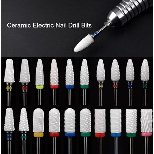 Ceramic Nozzle Nail Art Drill Bits Miller Manicure Cutter for Nail Drill Manicure Machine Accessory Acrylic Remove Gel Tips