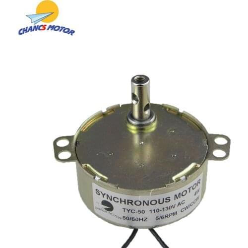 CHANCS TYC-50 110V AC 5-6RPM Small Synchronous Motor CW/CCW Torque 4Kg.cm Electric Synchron Motor For Christmas Dolls