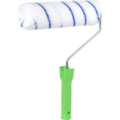 Uxcell 1set Paint Roller Brush 9" 23cm Detachable House Wall Painting Tool Plastic Handle to paint trim door edging plaster