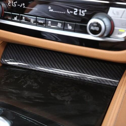 Real Carbon fiber For BMW 5 Series G30 2017 2018 Car Cup Holder Up Decoration Cover Trim Accessories