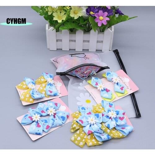 Wholesale New Fashion silk scrunchie hair pins Elastic hair band ladies hair clips womens hanfu hair accessory set K01-2