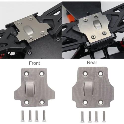 Stainless Steel Front Rear Skid Plate Chassis Guard Set For 1/8 Arrma Karton Senton Outcast Talion Typhon RC Car Repair parts