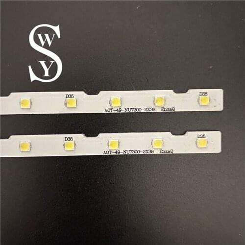 30pcs / lot LED Strip backlight for Samsung 49NU7100 49NU7300 UE49NU7100 BN96-45953A 45953B AOT_49_NU7300_NU7100 STS49081_38LEDS