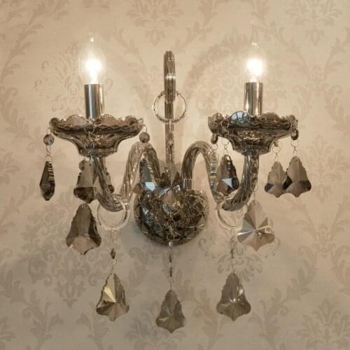 Luxury crystal wall lamp glass crystal bedroom bedside lamp hotel restaurant aisle living room decoration lamp WF1216430