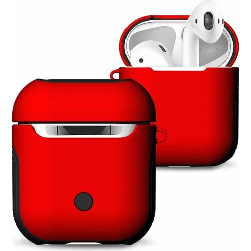 Luxury Silicone Cover For Airpods Cases Soft TPU + PC Dual Layer Armor Case For Apple Airpods Silicone Cover Bags