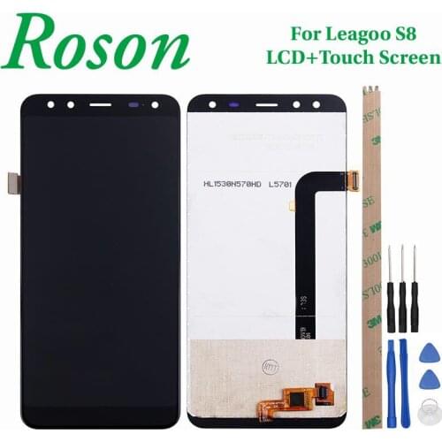 Roson for Leagoo S8 LCD Display And Touch Screen 5.7" Assembly Repair Parts For Leagoo S8 Phone With Tools And Adhesive +Film