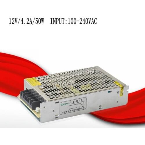 S-50-12 12V/4.2A/50W switching power supply, centralized power supply, power supply security monitoring