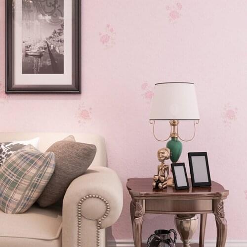 Pastoral Style Floral Non-woven Embossed Wallpaper 3D Stereoscopic Modern Fresh Bedroom Living Room Wall Art Covering Home Decor