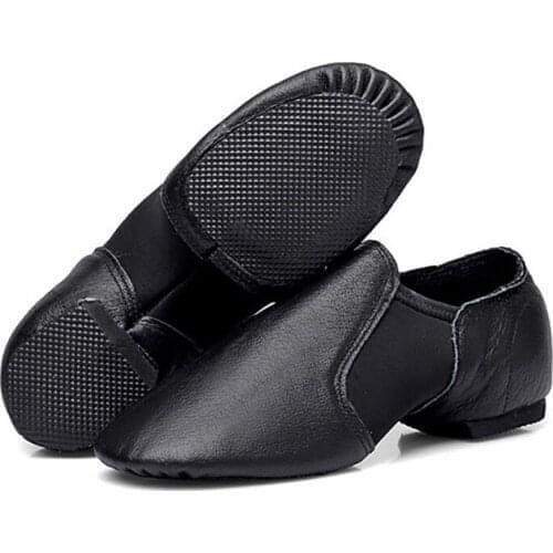 USHINE unisex leather latin dance shoes sport shoes man jazz ballet shoes children kids lady sneaker EU44 cow leather