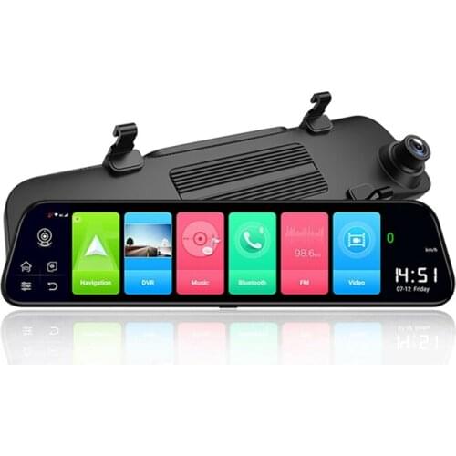 12 Inch IPS 4G Full HD 1080P Dashboard Camera GPS Android 8.1 Navigation ADAS Dual Lens Car Video Recorder Car DVR