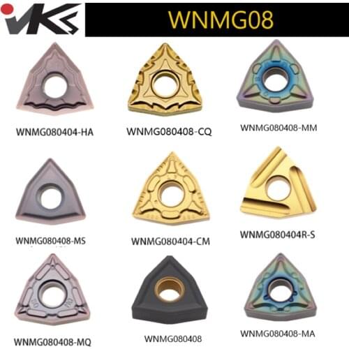 Tungsten Carbide Inserts WNMG080404/08/12 External Turning Tools TM/CQ/CM/R-S/MA/MS/MM Steel/ Stainless/Cast Iron Cnc Metal Cut