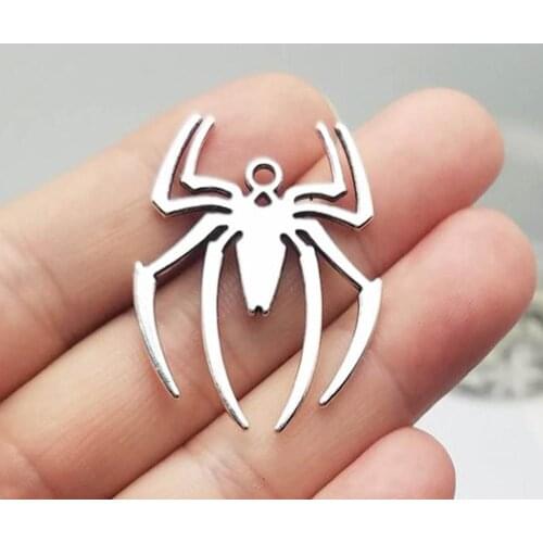 10pcs/lot--38x29mm, Antique silver plated spider charms,DIY supplies, Jewelry accessories