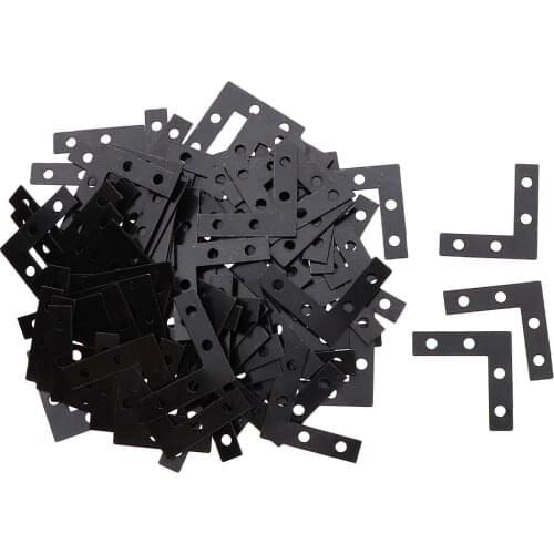 100 Angle Plate Corner Brace Flat L Shape Repair Brackets Picture Frame 1.5