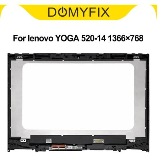 14" HD LCD / LED Display Touch Screen Assembly with Frame NT140WHM-N44 for Lenovo yoga 520-14IKB 1366×768 80X8