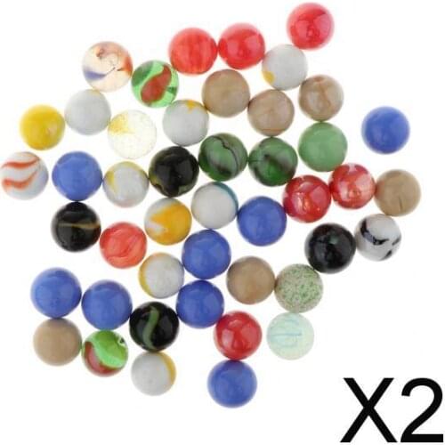 2xMarbles Ball Toy Chinese Checkers Home Decor Kid Party Bag Filler Supplies