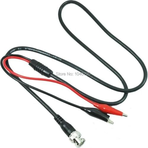 2pcs/lot for BNC Q9 dual banana plug and Alligator clip to Oscilloscope test probe cable