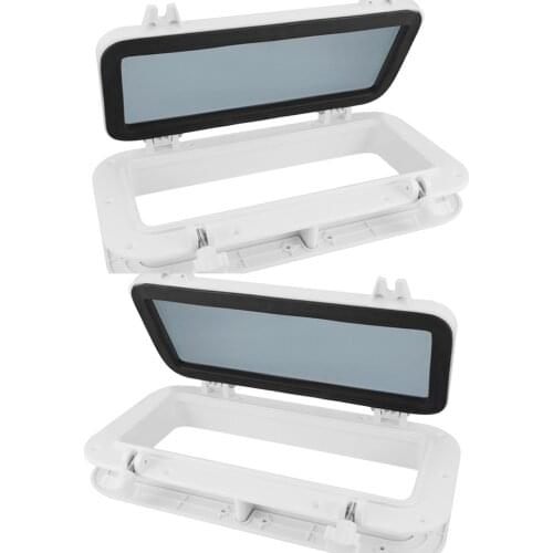 2 Pieces Boat Yacht Rectangle Opening] Porthole 320x120mm Replacement Window