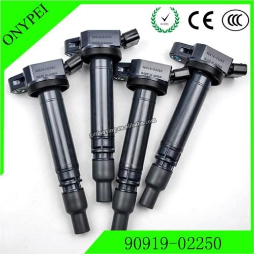 4pcs/lot 90919-02250 90919-A2005 C1596 UF-507 Ignition Coil For 08-10 Toyota Land Cruiser Sequoia Tundra Lexus 5.7 9091902250