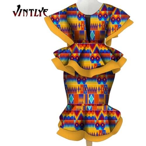 African Clothes for Women 2 Piece Set Dashiki Shirt and Pleated Skirts Bazin Riche Print Lady Evening Gowns Prom Wear WY308