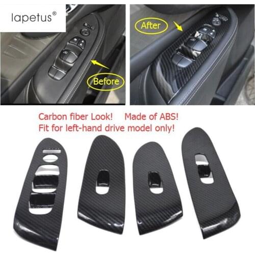 Lapetus Accessories Fit For Nissan Murano 2015 2016 2017 2018 ABS Inner Door Handle Holder Window Lift Button Switch Cover trim