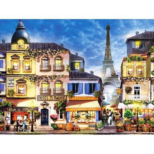 Diamond Painting Town Full Square/Round Drill Cross Stitch 5D Diamond Embroidery Landscape Mosaic House Home Decoration