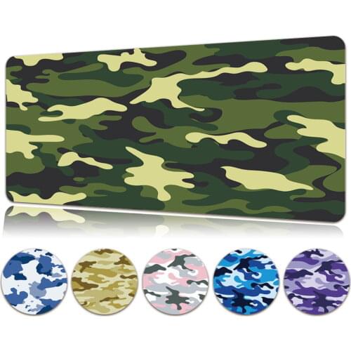 Large Camouflage Pattern Gaming Mouse Pad Waterproof PU Leather Big Mouse Mat Computer Mousepad Desktop Keyboard Mat Cushion