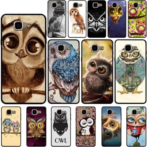YNDFCNB Cute Animal Owl Phone Case for Samsung A6 A8 Plus A7 A9 A20 A20S A30 A30S A40 A50 A70