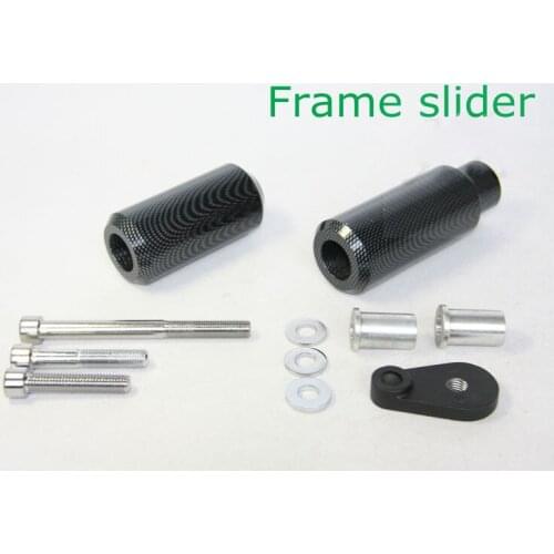 For 2005 2006 Kawasaki Ninja ZX-6R ZX-6RR ZX636 05 06 Motorcycle bike No Cut Frame Slider Crash Protector Black / Carbon