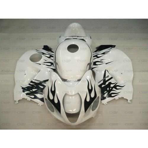 For Suzuki GSXR1300 1997 - 2007 Fairing GSX-R1300 2004 Abs Fairing for Suzuki GSXR1300 2006 Black White Flame Fairing
