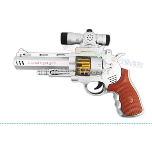 Electric toys flash eight gun of toys Gunfire revolver simulation there is a light music electric toy gun WJ020