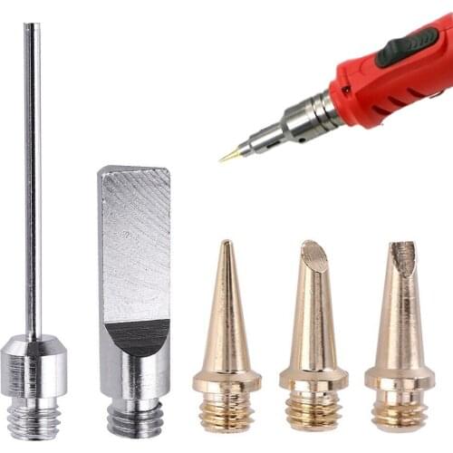 5pcs Self-Ignition Gas Soldering Iron Cordless Welding Torch Kit Tool HS-1115K Ignition Butane Soldering Iron tip Accessories