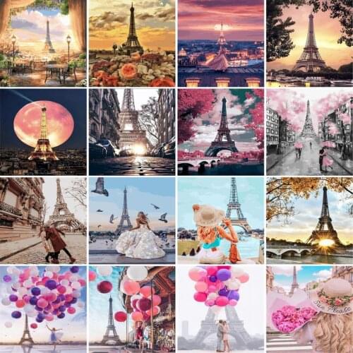 City Scenery Drawing DIY Diamond Mosaic Cross Stitch Kits 5D Diamond Painting Diamond Embroidery Wall Art Home Decor